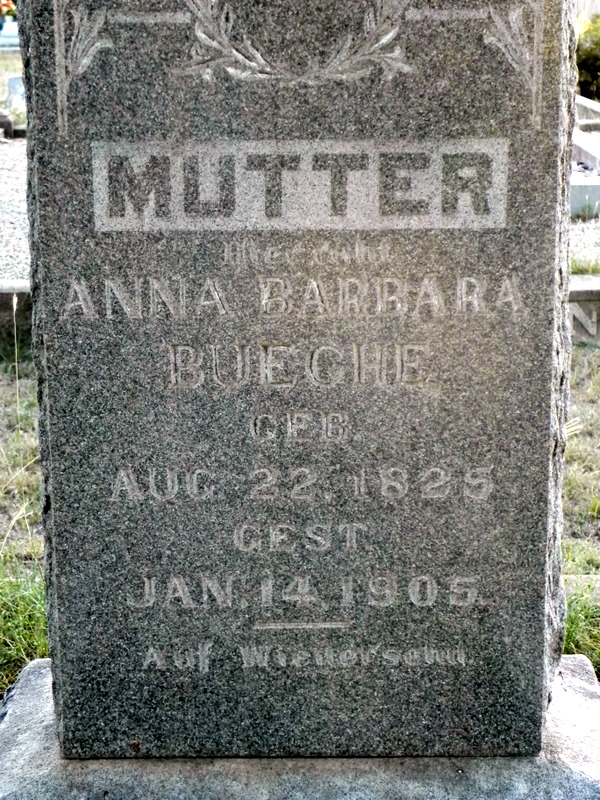 Anna B Bueche Headstone